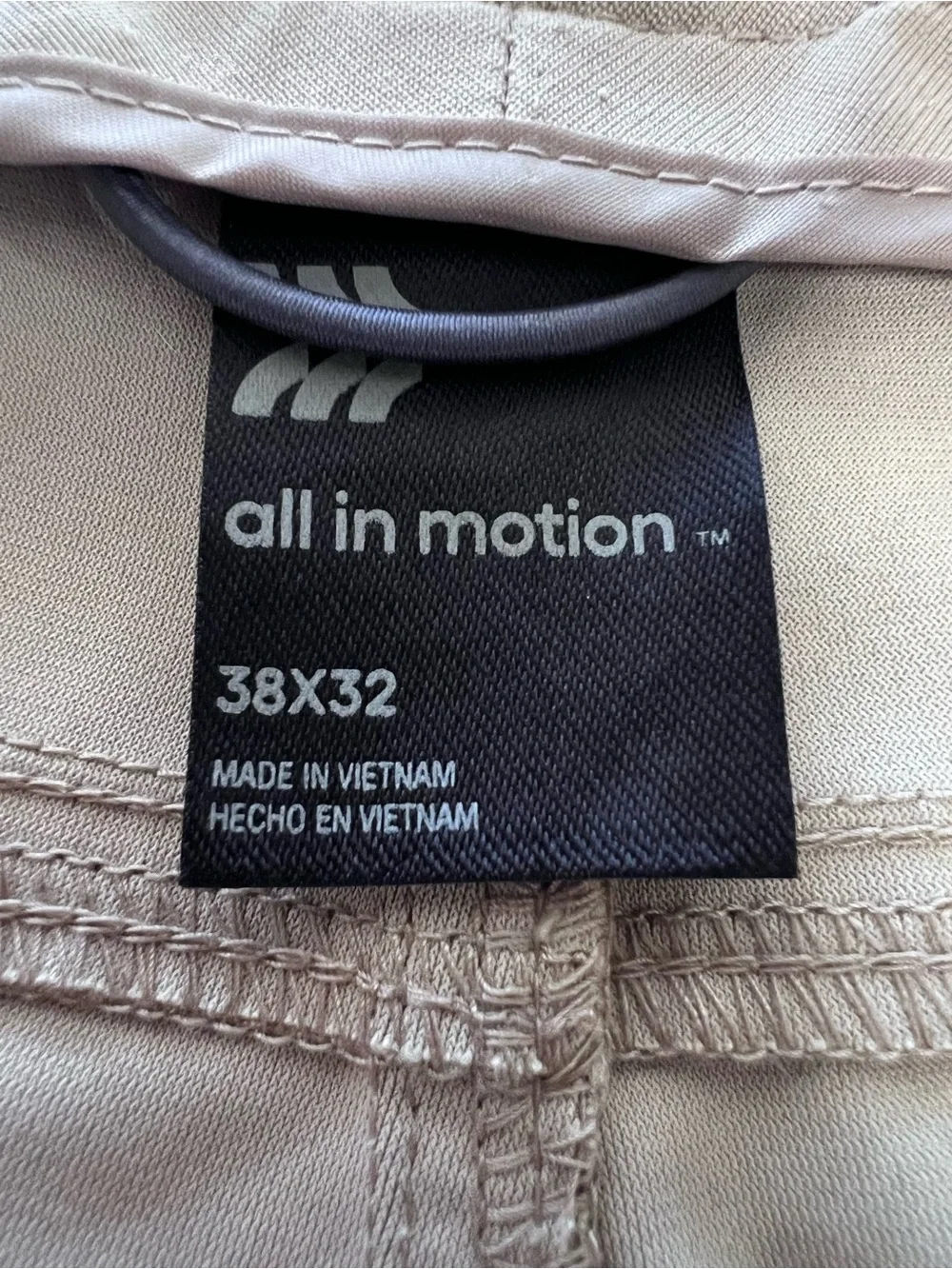 All in Motion Golf Pants 38 x 32 Tan Moisture Wicking Quick Dry Golfcore NWT